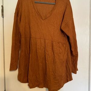 Chic Soul Rust Tunic Top